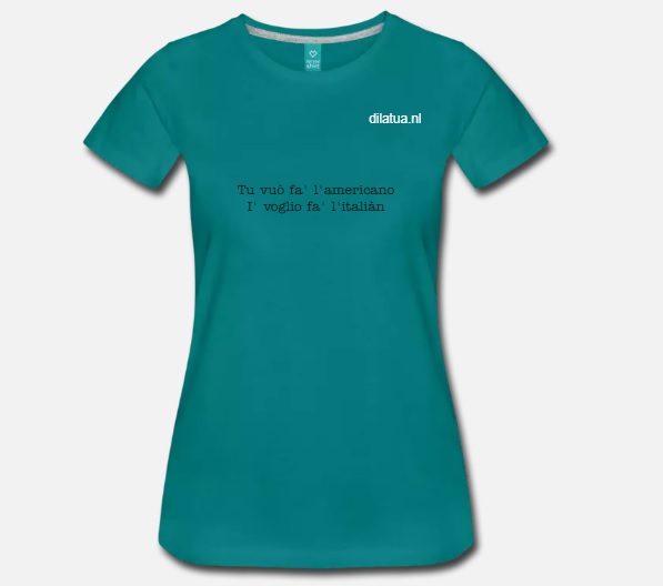 Italiaans leren t-shirt vrouwen